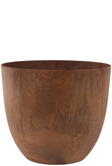 Artstone bola pot de fleurs brun 1