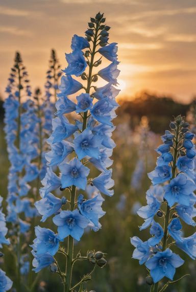 Delphinium sky blue gartenpflanze