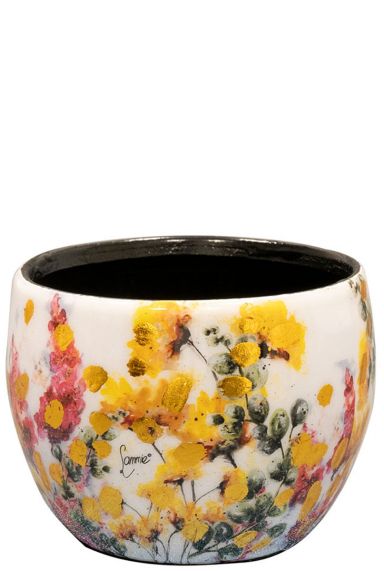 Lammie floral weisser blumentopf 1