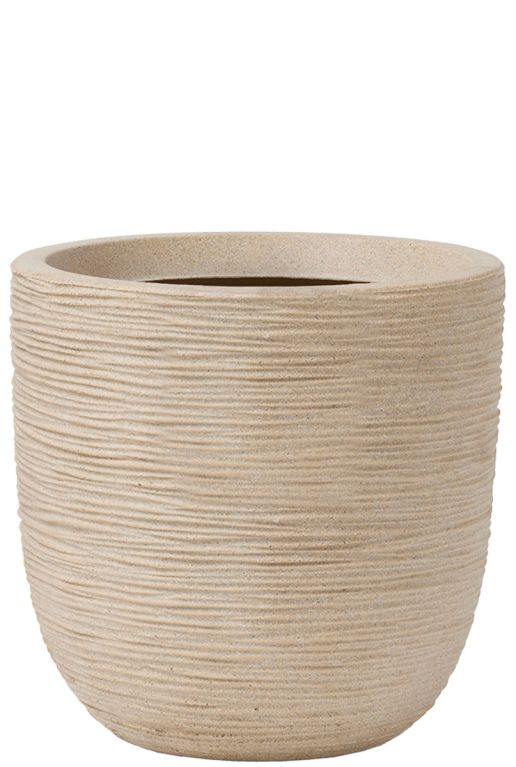 Capi waste rib beige bloempot