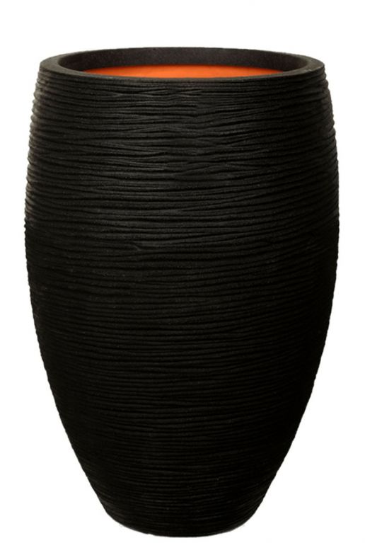 Capi Nature Rib NL hoch vase schwarz