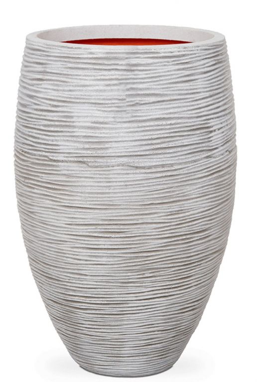 Capi Nature Rib NL vase weiss hoch