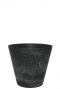 Artstone Claire Topf schwarz rund